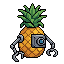Animated Pixel Art of a Cyber Pineapple