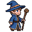 Animated wizard pixel art