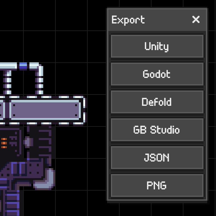 Export to game engines like Unity and Godot