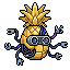 A pixel art of a Pineapple