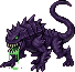 Animated pixel art shadow beast