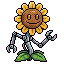 Generated mecha-plant pixel art sprite