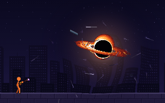 Black Hole Pixel Art VFX, open source - Sprite Fusion