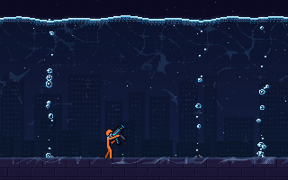 Bubbles pixel art effect, animated