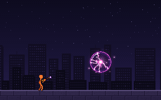 Energy pixel art effect, animated