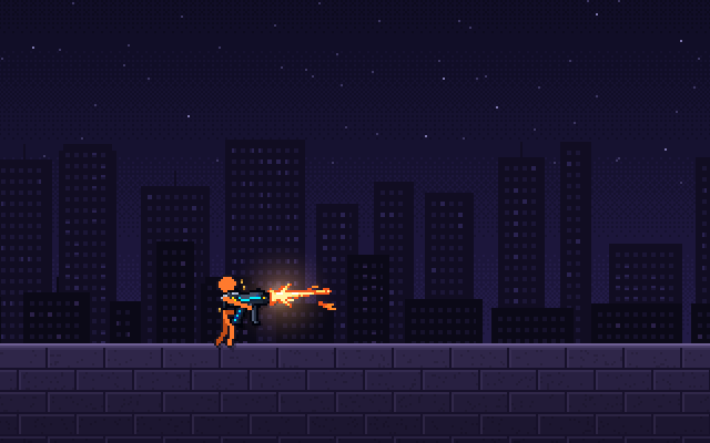 Muzzle Flash Pixel Art VFX, open source - Sprite Fusion