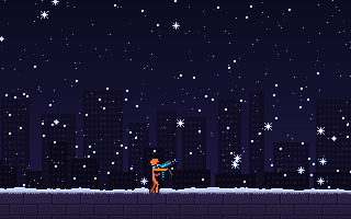 Snow pixel art effect, animated